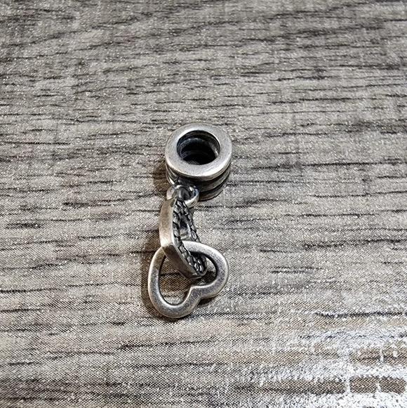 Pandora Interlocking Hearts Dangle Charm - Picture 7 of 7